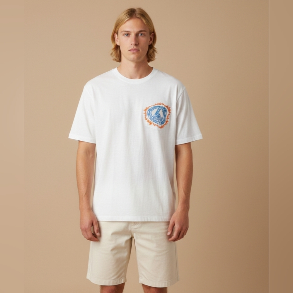 $42 Agtawh St Moritz Mens Time Peace Short Sleeve Tee Shirt